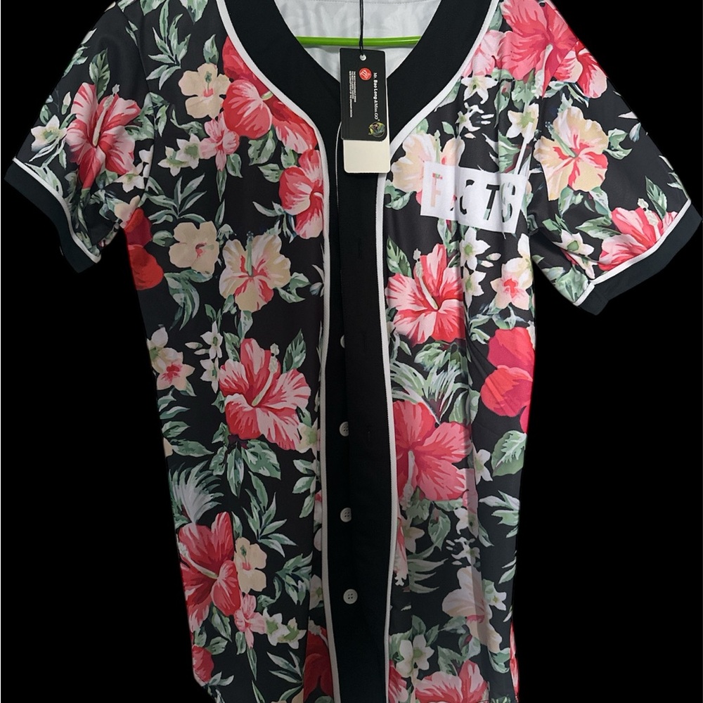 Floral Black Jersey Shirt